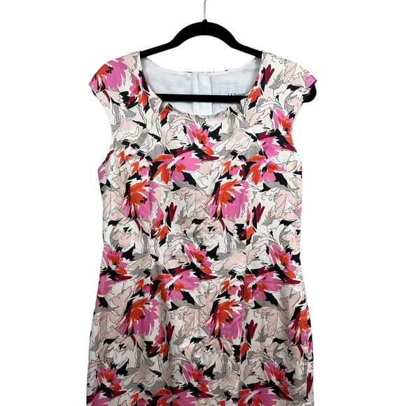 L.K. BENNETT London Womens Sheath‎ Dress Floral Lined Sleeveless Zip Up Size 10 - Picture 2 of 6